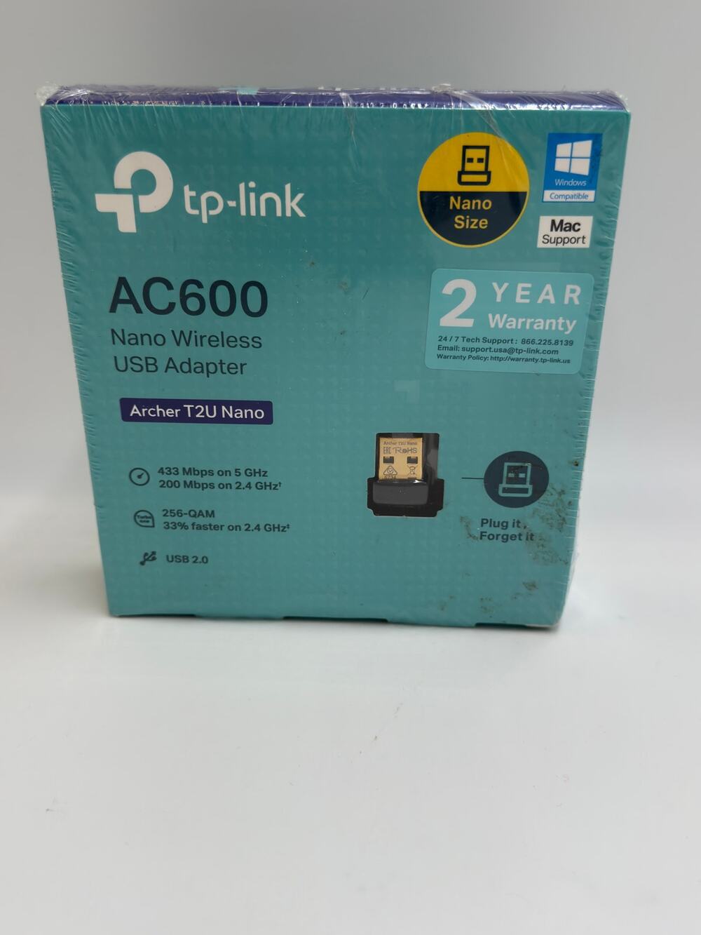 TP-Link AC600 USB WiFi Adapter Dual Band Nano Archer T2U NEW Sealed